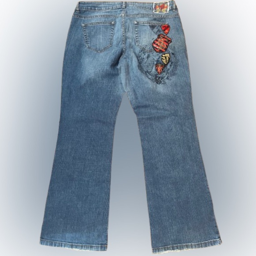 Southpole Blue Embroidered Women's Denim Jeans Size 18